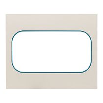 Стокгольм Рамка для розетки 2-местная белая с  линией цвета синий  EKF PROxima