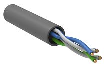 ITK Витая пара U/UTP кат.5E 2х2х24AWG solid PVC серый (305м) РФ IEK