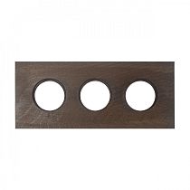 Рамка 3-х постовая, скрытый монтаж, Шедель Форест, дерево, цвет Винтаж Bironi