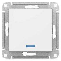 AtlasDesign Лотос Выключатель 1-клавишный с подсветкой, сх.1а, 10АХ, механизм Systeme Electric (Schneider Electric)