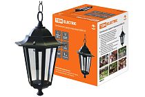 Светильник 6060-05 садово-парковый шестигранник, 60Вт, подвес, черный  TDM