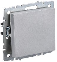 BRITE Выключатель 1-клавишный 10А ВС10-1-0-БрА алюминий  IEK