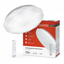 Светильник светодиодный COMFORT DIAMOND 75Вт 230В 3000-6500K 6000Лм 500x90мм с пультом ДУ IN HOME