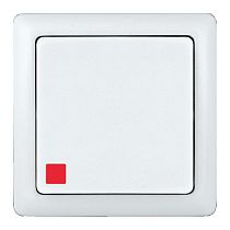 ХИТ открытая установка  Белый Выключатель 1 клавишный  с подсветкой 6А Systeme Electric (Schneider Electric)