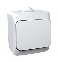 ЭТЮД открытая установка Белый Выключатель 1 клавишный  IP44 Systeme Electric (Schneider Electric)