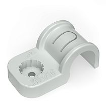 Крепеж-скоба пластик. односторонняя для прямого монтажа серая в п/э д16 (50шт/750шт уп/кор) Промрукав