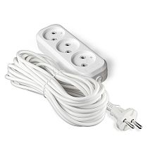 Удлинитель Е-203 ПВС 2*0,75 3 гнезда без заземления 10м UNIVERSAL