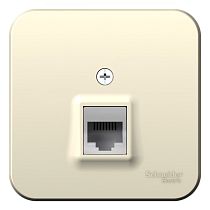 Blanca открытая установка с изолированной пластиной Молочный Розетка ТЛФ RJ11 Systeme Electric (Schneider Electric)