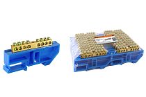 Шина "N" нулевая с изолятором на DIN-рейку 8x12мм стойка бол. 8 групп  TDM