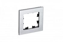 AtlasDesign Nature Металл Серебро Рамка 1-постовая  (Schneider Electric) Systeme Electric (Schneider Electric)