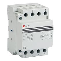 Контактор модульный КМ 63А 3NО+NC (3 мод.) EKF PROxima Контактор модульный КМ 63А 3NО+NC (3 мод.) EKF PROxima