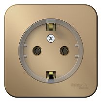 Blanca открытая установка с изолированной пластиной Титан Розетка с заземлением, (компакт) 16А Systeme Electric (Schneider Electric)
