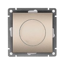 Светорегулятор (Диммер) UNIVERSAL серия "Афина", скрытой установки, 3А, 220В, 500Вт, шампань (еврослот)