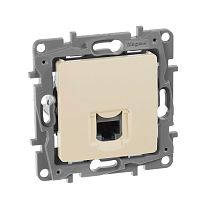 ETIKA Розетка компьютерная RJ45 категория 5Е UTP слоновая кость