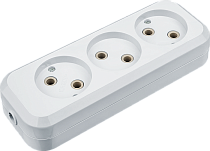 Колодка Navigator NCA-BL01-03-X-WH 3гн без заземления АБС пластик Колодка Navigator NCA-BL01-03-X-WH 3гн без заземления АБС пластик