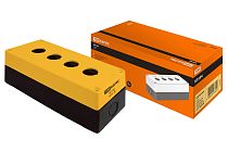 Корпус КП104 для кнопок 4места желтый  TDM