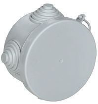 Коробка распаячная КМ для открытой проводки D=65х40мм IP54 4 гермоввода (7035) GENERICA IEK Коробка распаячная КМ для открытой проводки D=65х40мм IP54 4 гермоввода (7035) GENERICA IEK