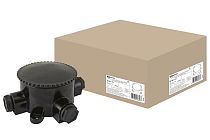 Коробка электромонтажная КЭМ 2-660-4 ОП D95 мм IP65, 4-х рожк. (карболит) TDM Коробка электромонтажная КЭМ 2-660-4 ОП D95 мм IP65, 4-х рожк. (карболит) TDM