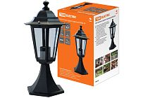 Светильник 6060-04 садово-парковый шестигранник, 60Вт, стойка, черный  TDM