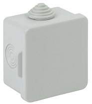 Коробка распаячная открытой установки IP54 КОР ЭРА (белый) 65х65х50мм, 4 гермоввода