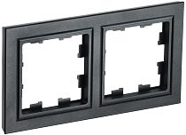 BRITE Рамка 2-местная РУ-2-БрЧ черный  IEK