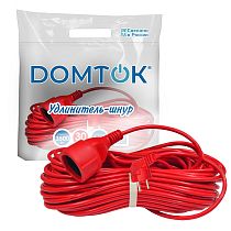 Удлинитель-шнур "DOMTOK" ПВС 3*1,5, 3,5кВт, з/к 30м