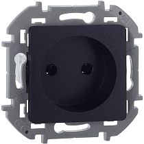 INSPIRIA Розетка 1-местная без заземления без защитных шторок 16А антрацит