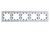 AtlasDesign Nature Металл Серебро Рамка 5-постовая  (Schneider Electric) Systeme Electric (Schneider Electric)