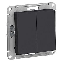 AtlasDesign Карбон Выключатель 2 клавишный сх.5, 10АХ Systeme Electric (Schneider Electric)