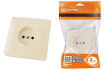 Розетка 2П 10А 250В сл. кость "Ильмень"  TDM