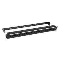 Панель коммутационная с кабельным органайзером 19", 1U, 24 порта, U/UTP, RJ-45, CAT 5e REXANT PRO