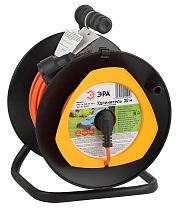 Удлинитель силовой ЭРА с заземлением на пластиковой катушке 1 розетка 30м ПВС 3х0.75, RPx-1e-3х0.75-