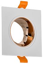 Светильник LIGHTING 4107 встраиваемый поворотный под лампу GU10 белый/золото пластик  IEK