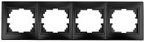 Рамка для розеток и выключателей на 4 поста Intro Plano 1-504-05 антрацит