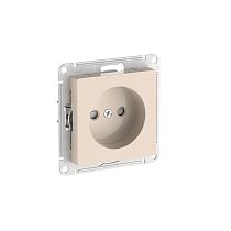 AtlasDesign Бежевый Розетка без заземления со шторками, 16А, мех., быстрозажим. клемм