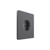 Systeme Infinity, Розетка С/У с ЗК (250В, 16А, защит.шторки), Вулканический пепел