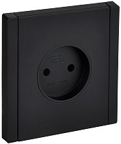 FORTE&PIANO Розетка 1-местная без заземления без защитных шторок винтовое крепление 10А FP118M металл черный IEK