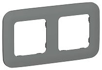 FLITE Рамка 2-местная РУ-2-А-ФлМА мокрый асфальт IEK