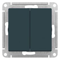 AtlasDesign Изумруд 2-клавишный Выключатель с самовозвратом, сх.2, 10А, механизм Systeme Electric (Schneider Electric)