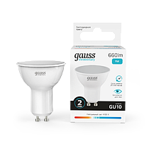 Лампа светодиодная Gauss Elementary MR16 GU10 9Вт 660lm 4100К Лампа светодиодная Gauss Elementary MR16 GU10 9Вт 660lm 4100К