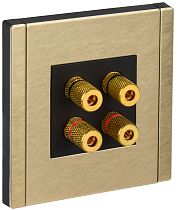 FORTE&PIANO Аудиорозетка 4-местная FP639M металл шампань IEK