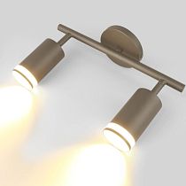 Спот на основании GWL-2GU10-M-IP20 Двойной Графит С боковым рассеивателем Башня