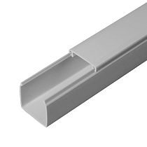 Кабель-канал серый RAL 7035 двойной замок в п/э 25х25 (48м/уп) Промрукав