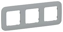FLITE Рамка 3-местная РУ-3-А-ФлС серый IEK