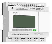 ПЛК 430 Модуль ЦПУ 4 DI 6 UI (0-10 В/DI) 2 UI (0-10 В/0-20 мА/DI) 6 TO 24В DC с Ethernet портом с экраном ONI ПЛК 430 Модуль ЦПУ 4 DI 6 UI (0-10 В/DI) 2 UI (0-10 В/0-20 мА/DI) 6 TO 24В DC с Ethernet портом с экраном ONI