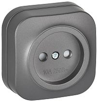 GLORY Розетка 1-местная для открытой установки без заземления с защитными шторками 10А РСш20-2-ХСм сталь матовый IEK GLORY Розетка 1-местная для открытой установки без заземления с защитными шторками 10А РСш20-2-ХСм сталь матовый IEK