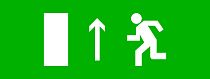 Пиктограмма "Направление прямо" 320х120мм (для EXIT, SAFEWAY-40) EKF Пиктограмма "Направление прямо" 320х120мм (для EXIT, SAFEWAY-40) EKF