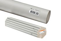 Труба гладкая жесткая ПВХ d 25 (74 м) длина 2 м индивид. штрихкод, серая  TDM