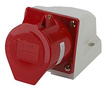 Розетка стационарная наружная ЭРА 124 3Р+РЕ  32А 380В IP44