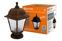 Светильник садово-парковый НТУ 04-60-001 четырехгр., напольный, пластик, расс.пластик, бронза  TDM